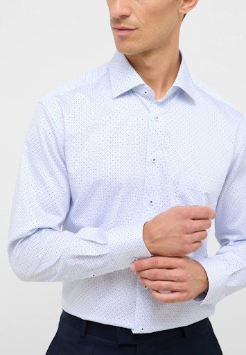 Hemden lange mouw blauw ETERNA