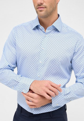 Hemden lange mouw blauw ETERNA