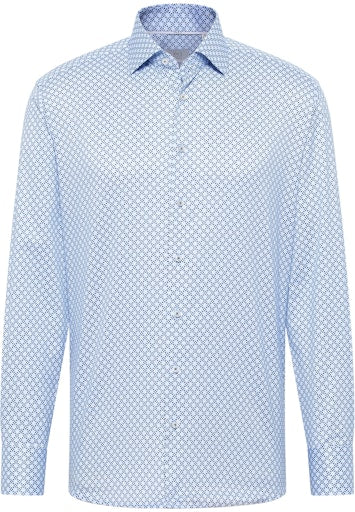 Hemden lange mouw blauw ETERNA