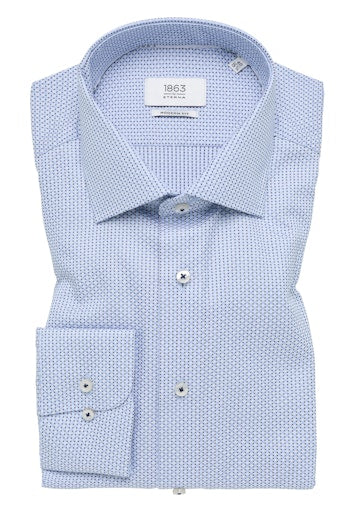 Hemden lange mouw blauw ETERNA