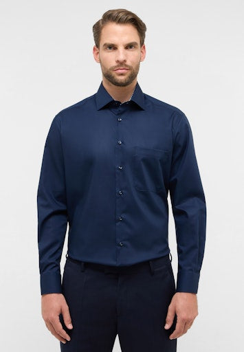 Hemden lange mouw navy ETERNA