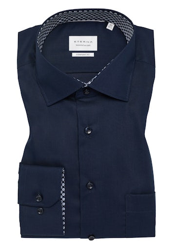 Hemden lange mouw navy ETERNA
