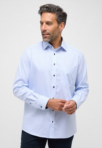 Hemden lange mouw blauw ETERNA