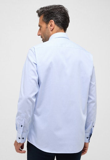 Hemden lange mouw blauw ETERNA