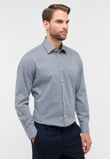 Hemden lange mouw navy ETERNA
