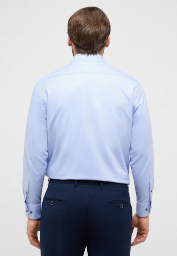 Hemden lange mouw blauw ETERNA