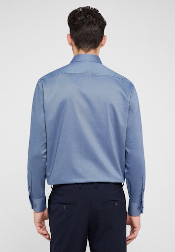 Hemden lange mouw blauw ETERNA