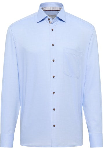 Hemden lange mouw blauw ETERNA