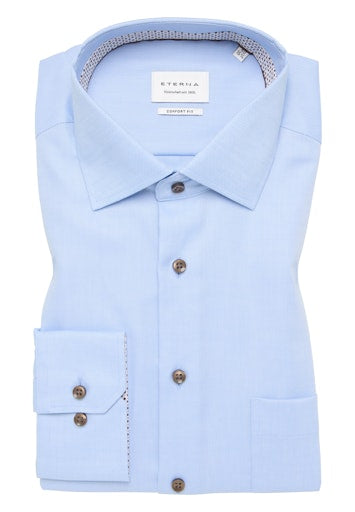 Hemden lange mouw blauw ETERNA