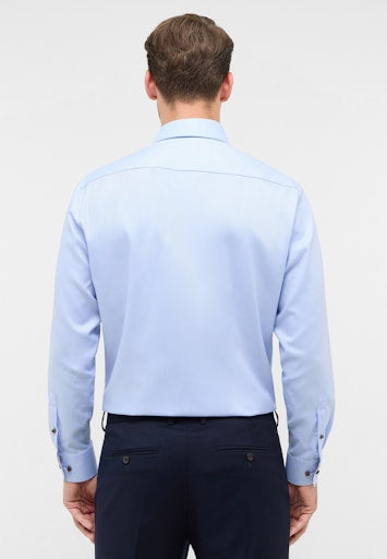Hemden lange mouw blauw ETERNA