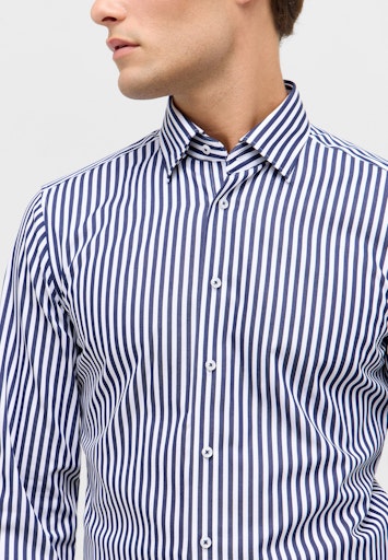 Hemden lange mouw blauw ETERNA