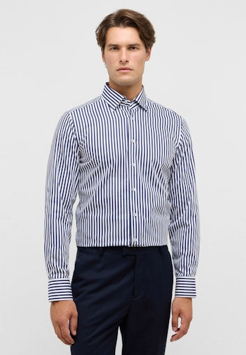 Hemden lange mouw blauw ETERNA