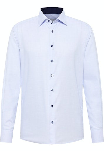 Hemden lange mouw blauw ETERNA