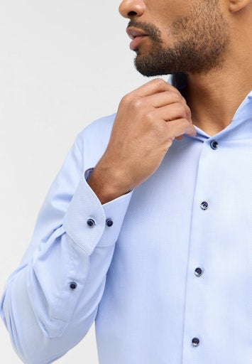 Hemden lange mouw blauw ETERNA