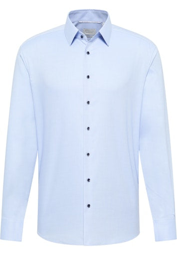 Hemden lange mouw blauw ETERNA