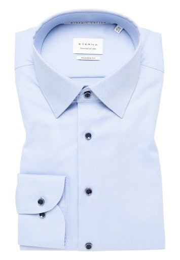 Hemden lange mouw blauw ETERNA