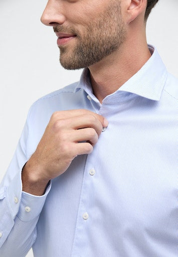 Hemden lange mouw blauw ETERNA