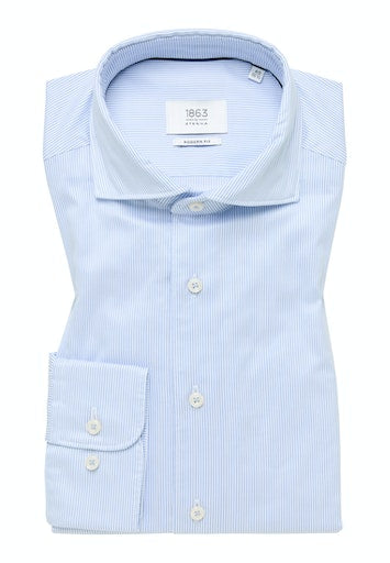 Hemden lange mouw blauw ETERNA