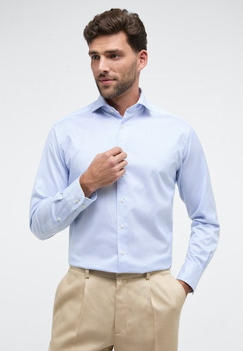 Hemden lange mouw blauw ETERNA