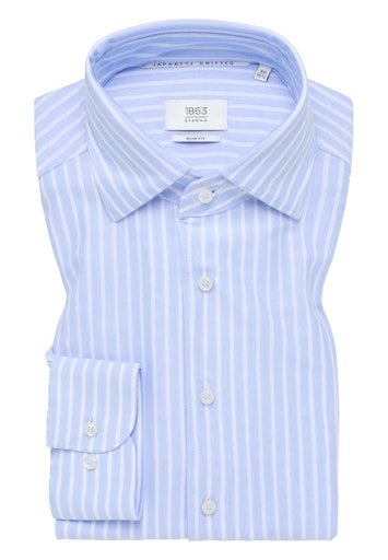 Hemden lange mouw blauw ETERNA