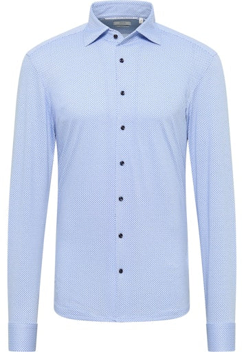 Hemden lange mouw blauw ETERNA