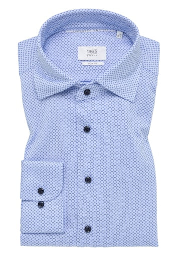 Hemden lange mouw blauw ETERNA