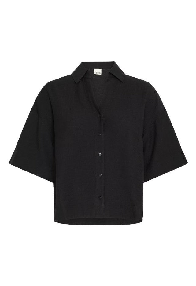 Blouses korte mouw zwart ICHI