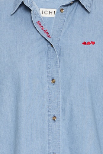 Blouses lange mouw blauw ICHI