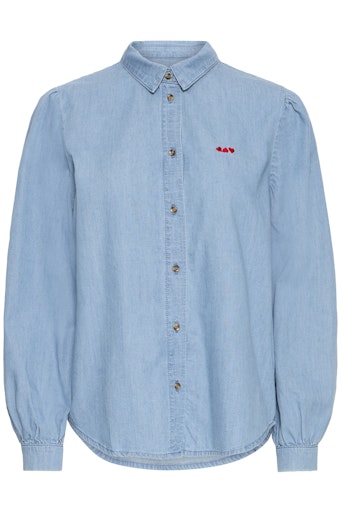 Blouses lange mouw blauw ICHI