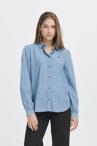 Blouses lange mouw blauw ICHI