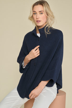 Poncho's navy Marie Méro