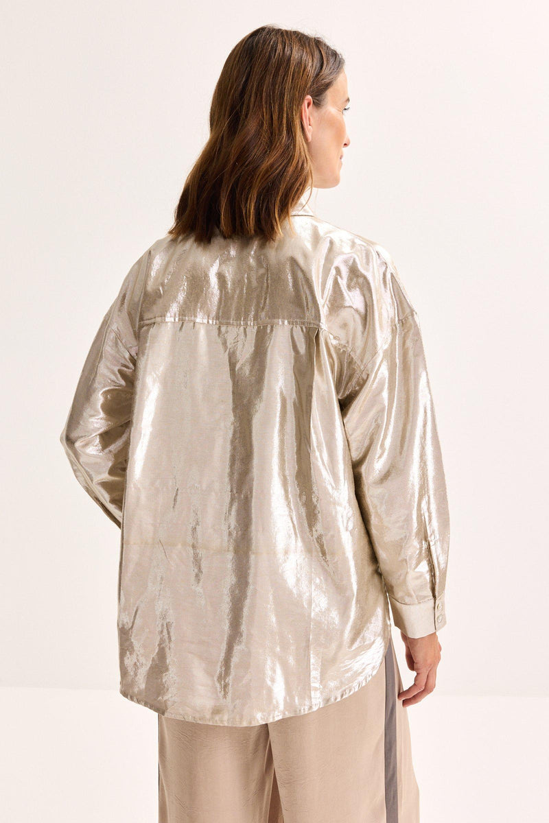 Blouses lange mouw goud Améline