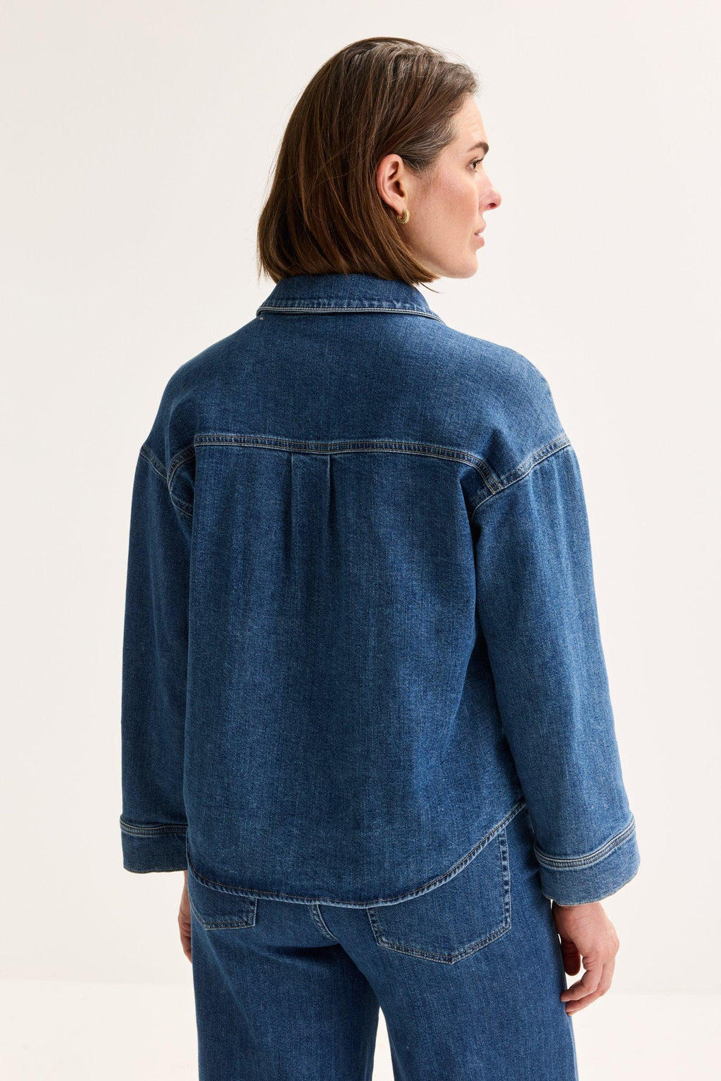 Blouses lange mouw blauw Améline