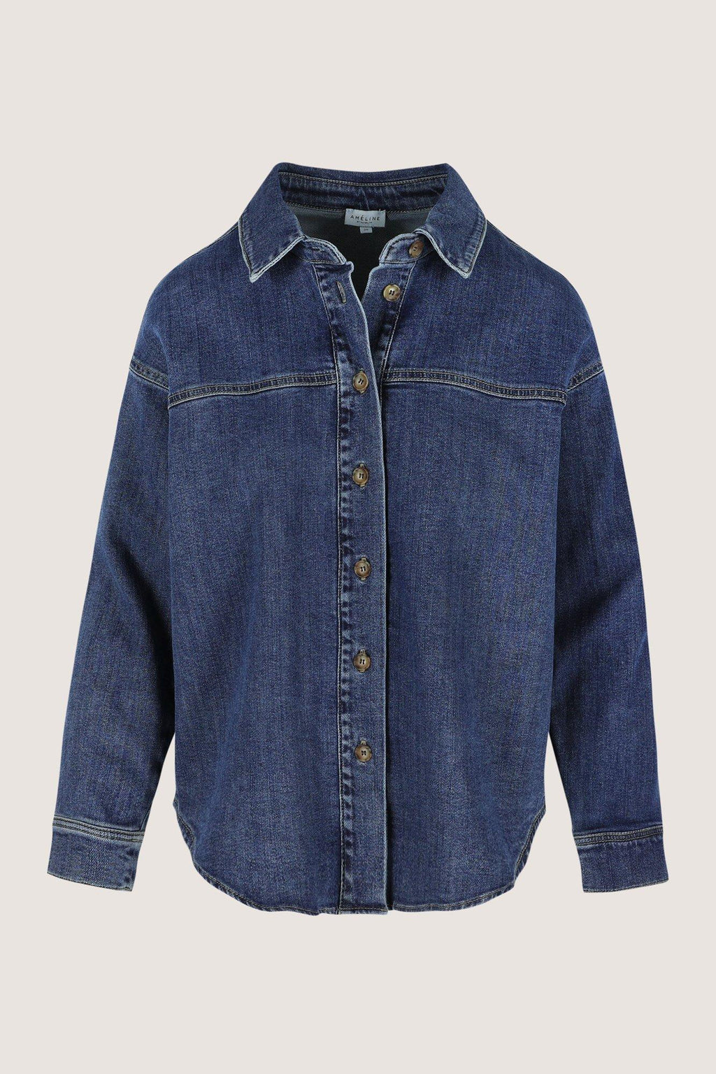 Blouses lange mouw blauw Améline