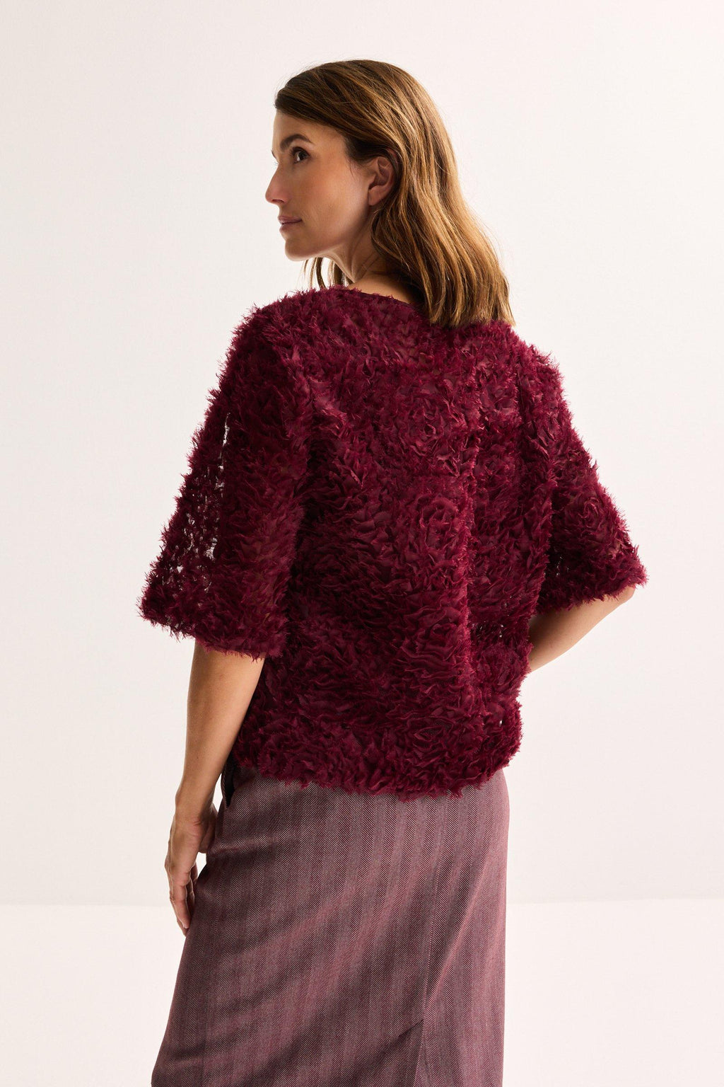 Blouses lange mouw bordeaux Améline