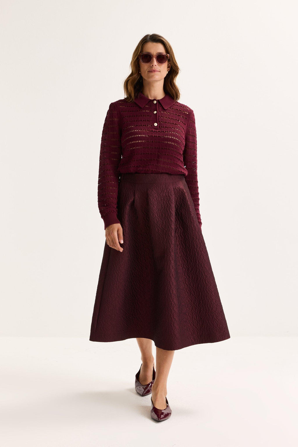 Rokken bordeaux Améline