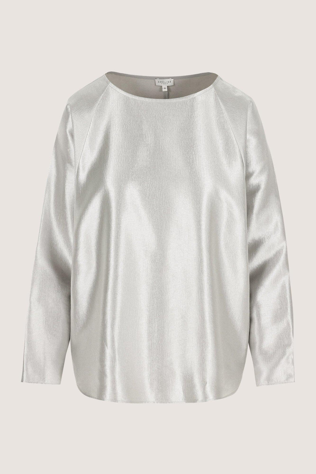 Blouses lange mouw grijs Améline