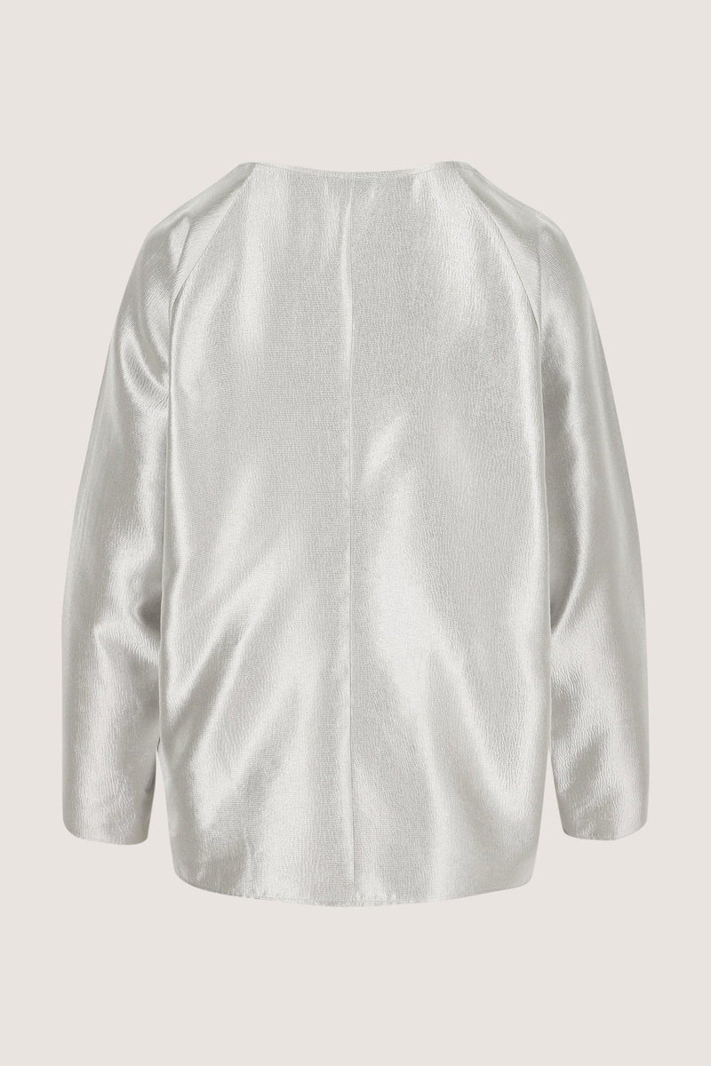 Blouses lange mouw grijs Améline