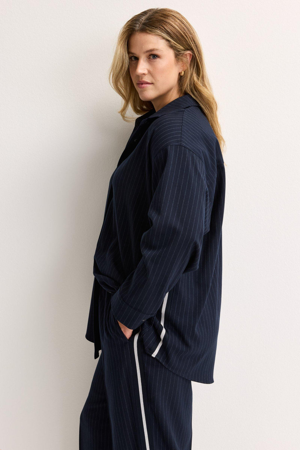 Blouses lange mouw navy Améline