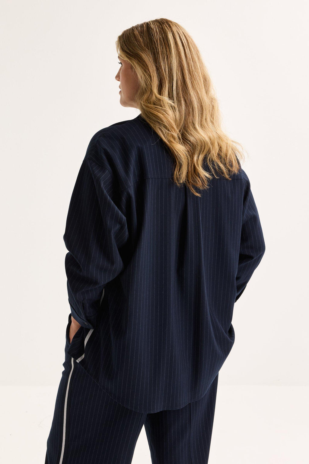 Blouses lange mouw navy Améline
