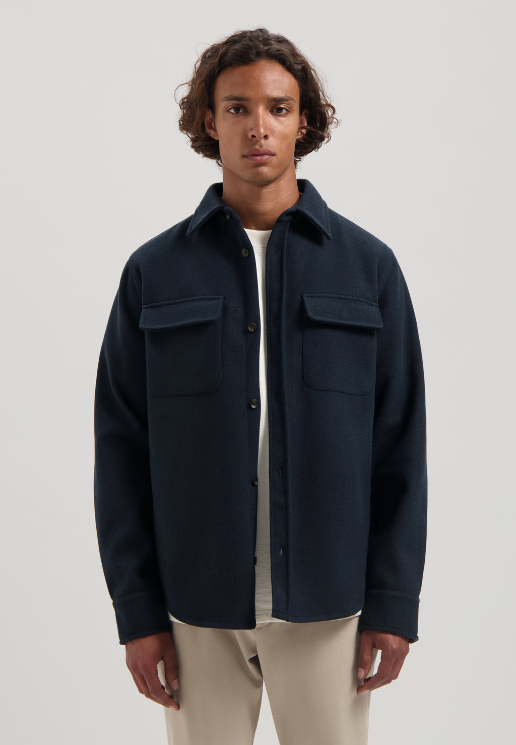 Hemden lange mouw navy Dstrezzed