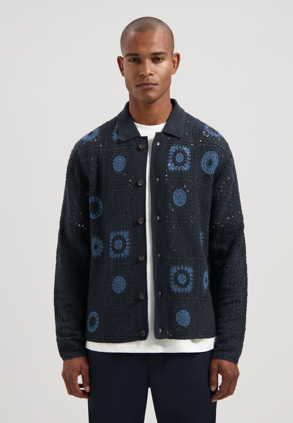 Hemden lange mouw navy Dstrezzed