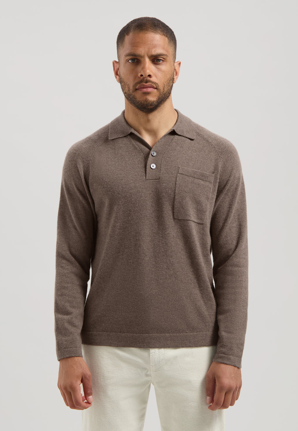 Polo's lange mouw bruin Dstrezzed