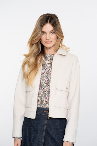 Blouses lange mouw blauw Geisha