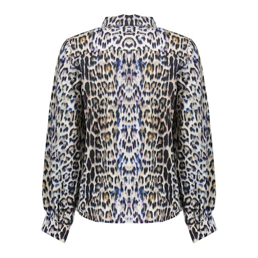 Blouses lange mouw bruin Geisha
