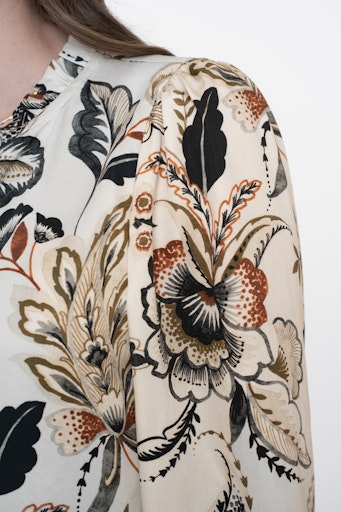 Blouses lange mouw beige Geisha