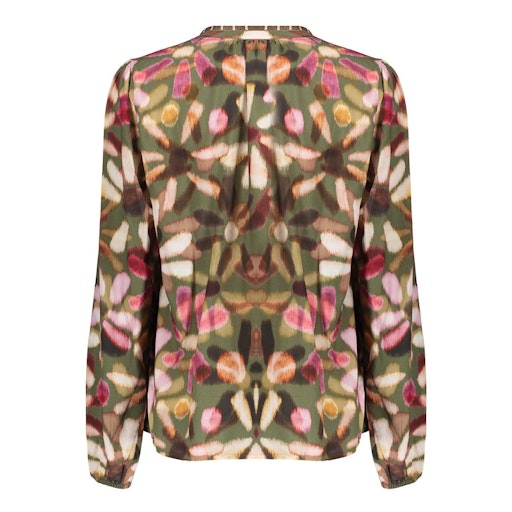 Blouses lange mouw groen Geisha