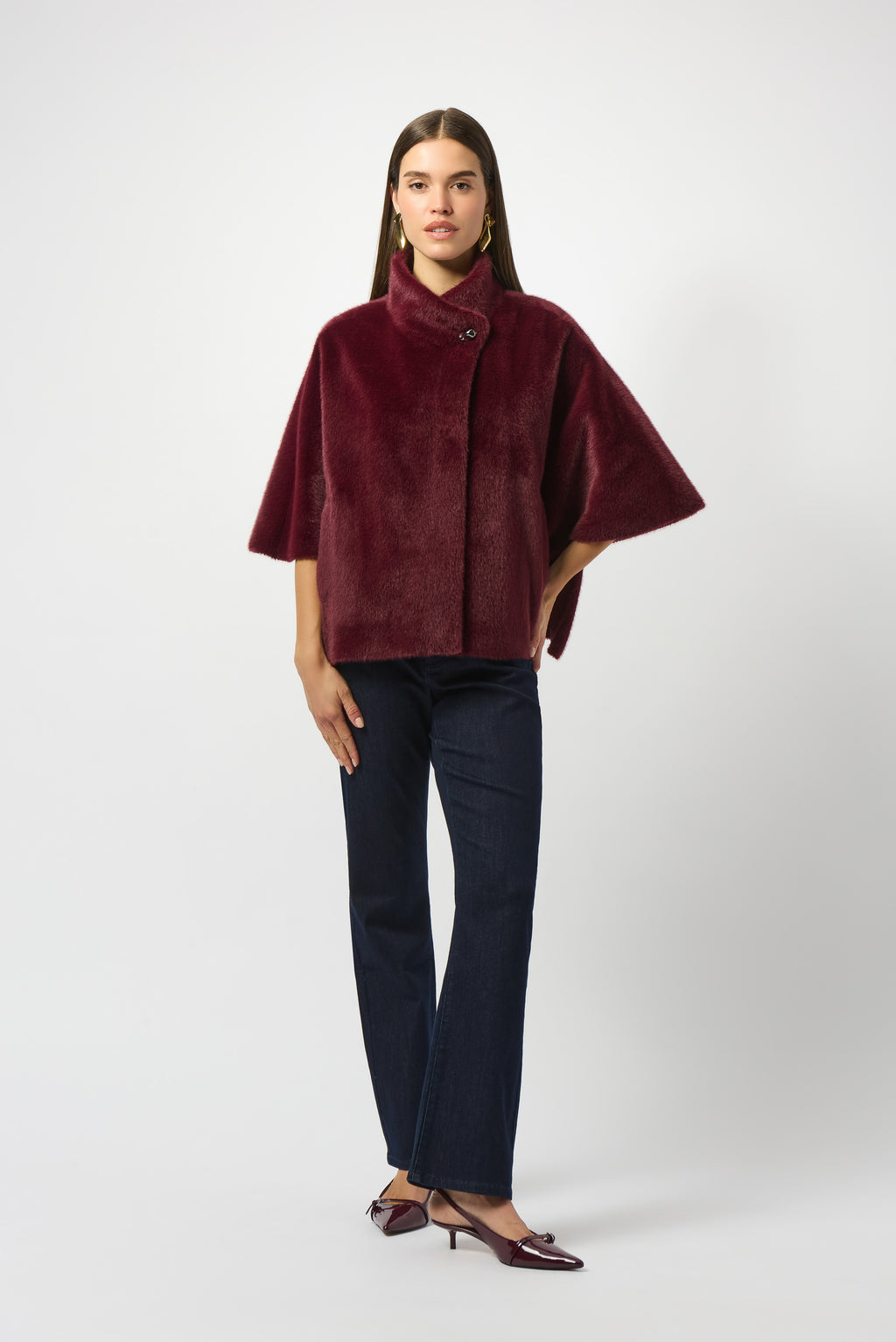 Poncho's rood Joseph Ribkoff