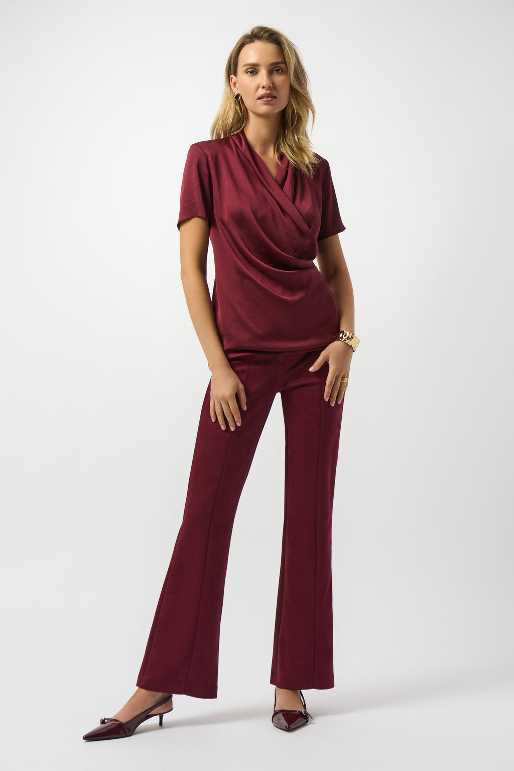 Blouses korte mouw rood Joseph Ribkoff