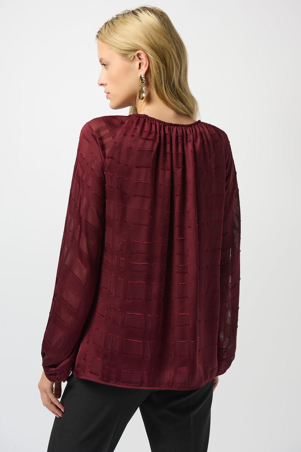Blouses lange mouw rood Joseph Ribkoff